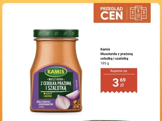 Musztarda z prażoną cebulką i szalotką Kamis promocja w Dino