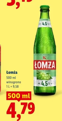 Piwo Łomża winogrono promocja w Lidl