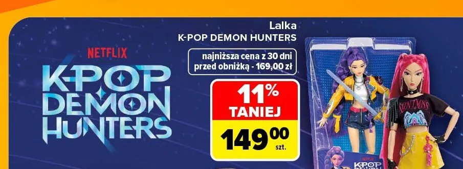 Lalka K-Pop Demon Hunters promocja w Carrefour