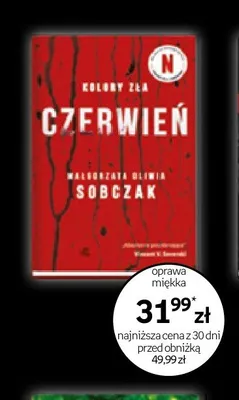 Książka Czerwień Małgorzata Oliwia Sobczak promocja w Empik