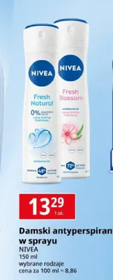 Damski antyperspirant w sprayu Nivea Fresh Natural promocja w Leclerc
