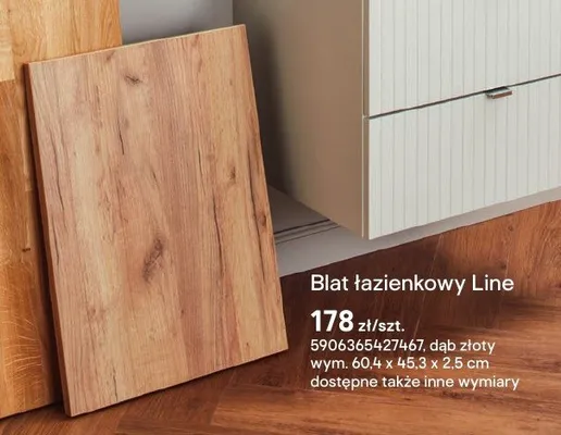 Blat łazienkowy GoodHome Line promocja w Castorama