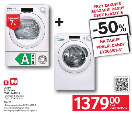 Suszarka Csoe H7A2TE-S Candy promocja w Selgros