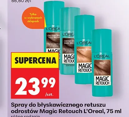 Spray do błyskawicznego retuszu odrostów L'Oreal Magic Retouch promocja w Biedronka