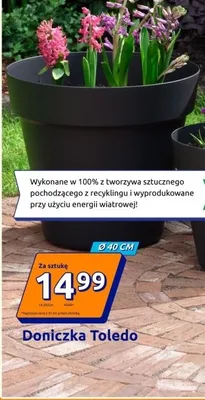 Doniczka Toledo czarna Ø 40 cm promocja w Action