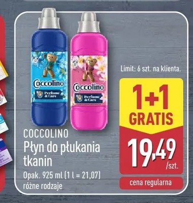 Płyn do płukania tkanin Coccolino Perfume & Care Pink promocja w Aldi