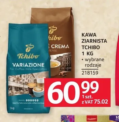 Kawa ziarnista Tchibo 1kg promocja w Selgros