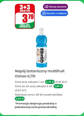 Napój izotoniczny multifruit promocja w Dino