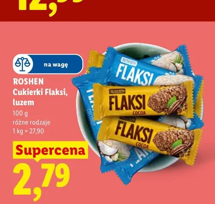Cukierki Roshen Flaksi luzem promocja w Lidl