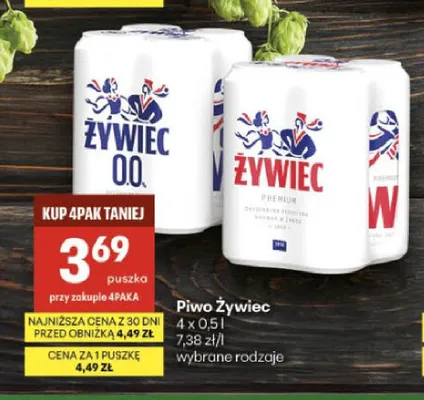 Piwo Żywiec Premium 4-pak 500 ml promocja w Delikatesy Centrum