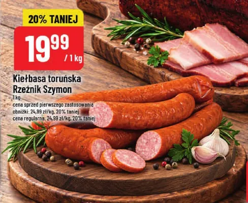 Kiełbasa toruńska Rzeźnik Szymon promocja w POLOmarket