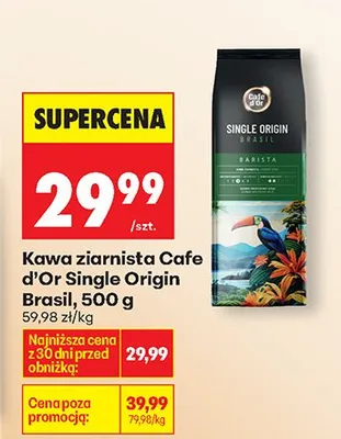 Kawa ziarnista Single Origin Brasil promocja w Biedronka