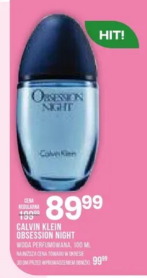 Woda perfumowana Calvin Klein Obsession Night promocja w Drogerie Natura