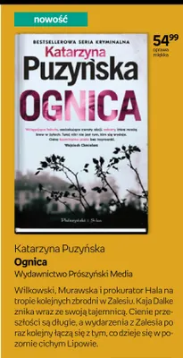Książka Katarzyna Puzyńska Ognica promocja w Empik