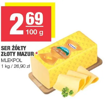 Ser żółty Złoty Mazur promocja w SPAR