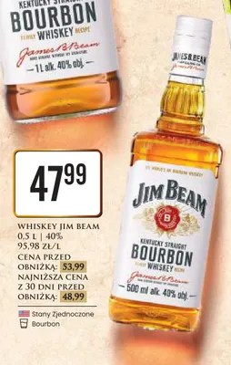 Whiskey Jim Beam Bourbon promocja w Dino