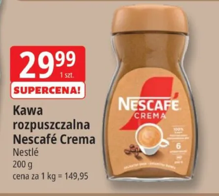 Kawa rozpuszczalna Nescafé Crema Nestlé promocja w Leclerc
