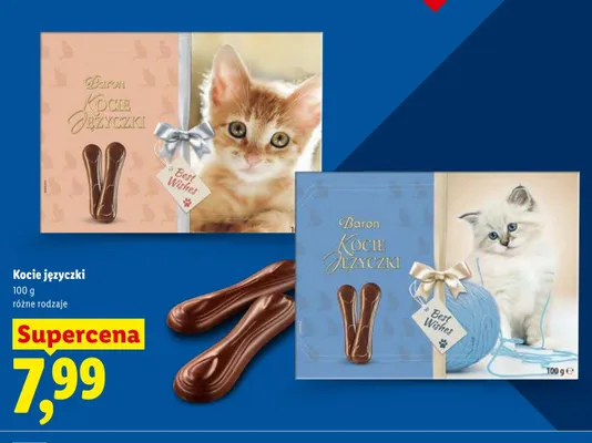 Czekoladki Kocie języczki Baron promocja w Lidl