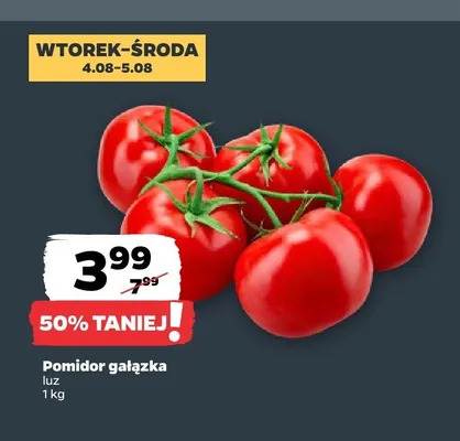 Pomidor gałązka promocja w Netto