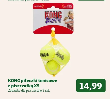 Zabawka dla psa piłeczki tenisowe z piszczałką XS KONG promocja w MAXI ZOO