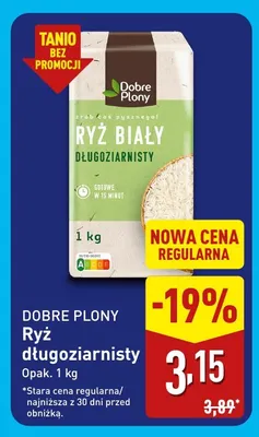 Ryż długoziarnisty Dobre Plony promocja w Aldi
