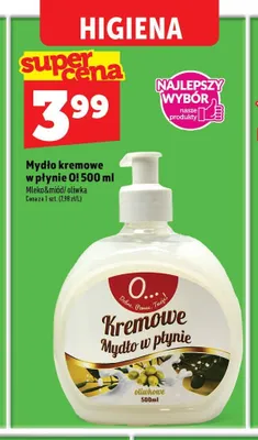 Mydło kremowe w płynie O! Mleko i miód promocja w TOPAZ