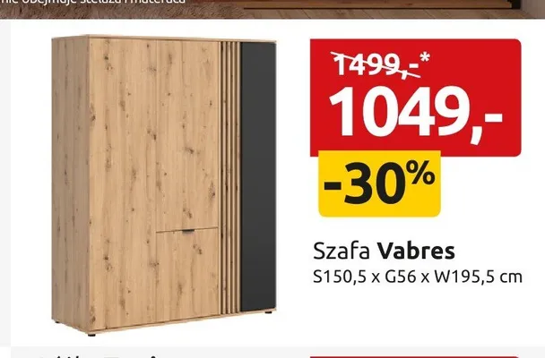 Szafa Vabres S150,5xG56xW195,5cm promocja w Black Red White