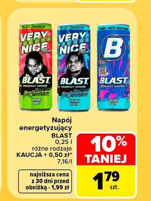Napój energetyzujący Blast Very Nice Cytryna promocja w Carrefour