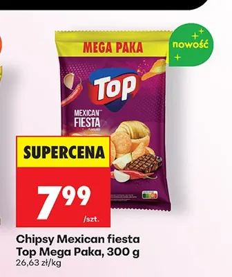 Chipsy Mexican fiesta Top Mega Paka promocja w Biedronka