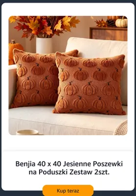 Benjia 40x40 cm jesienne poszewki na poduszki 2-pak promocja w Amazon