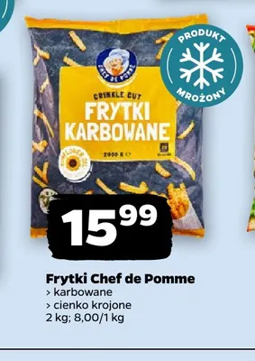 Frytki Chef de Pomme karbowane promocja w Netto