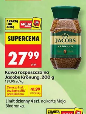 Kawa rozpuszczalna Jacobs Krönung promocja w Biedronka