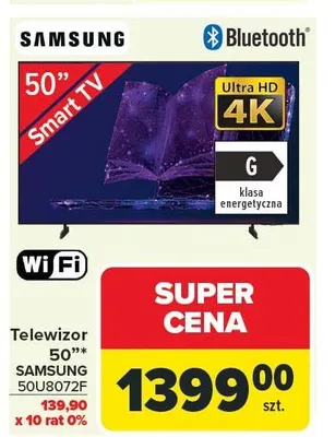 Telewizor 50" Samsung 50U8072F promocja w Carrefour
