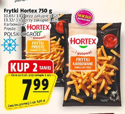 Frytki proste Hortex promocja w Prim Market