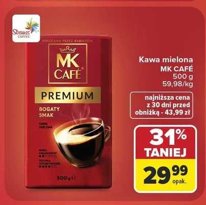 Kawa mielona MK Café Premium promocja w Carrefour