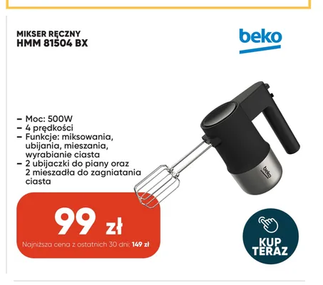Mikser ręczny Beko Hmm 81504 Bx promocja w Max Elektro