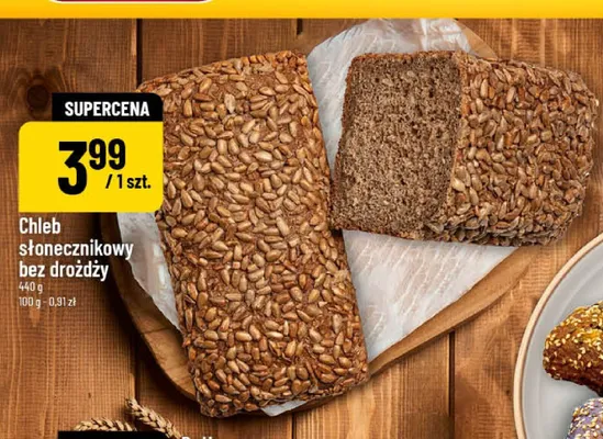 Chleb słonecznikowy bez drożdży promocja w POLOmarket