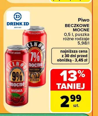Piwo Beczkowe Mocne promocja w Carrefour
