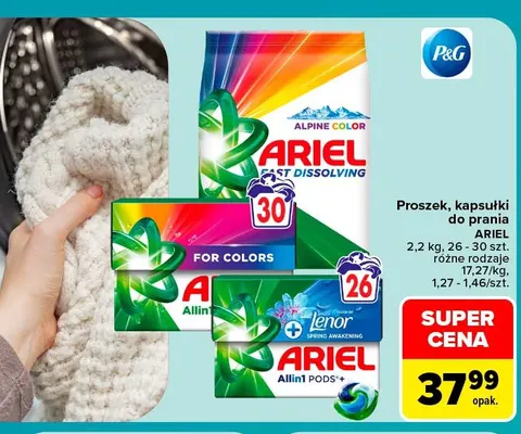 Kapsułki do prania Ariel promocja w Carrefour