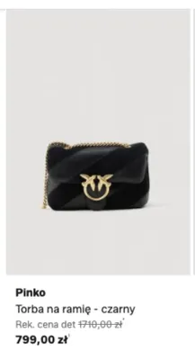 Torba na ramię Pinko czarny promocja w Lounge by Zalando