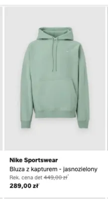 Bluza z kapturem Nike Sportswear jasnozielony promocja w Lounge by Zalando