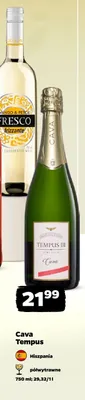 Wino musujące Cava Tempus III półwytrawne promocja w Netto