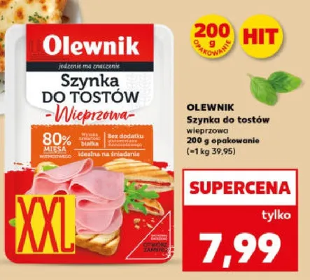 Szynka do tostów wieprzowa 200g opakowanie promocja w Kaufland