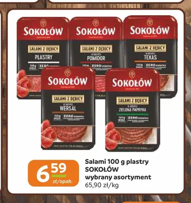 Salami plastry Sokołów promocja w Gama