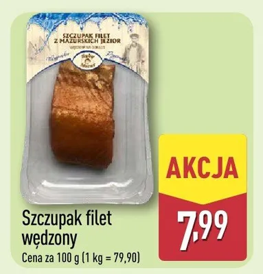 Szczupak filet wędzony promocja w Aldi