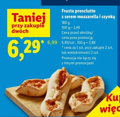 Frusta prosciutto z serem mozzarella i szynką promocja w Lidl