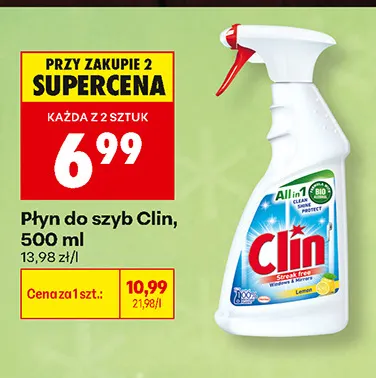 Płyn do szyb Clin promocja w Biedronka
