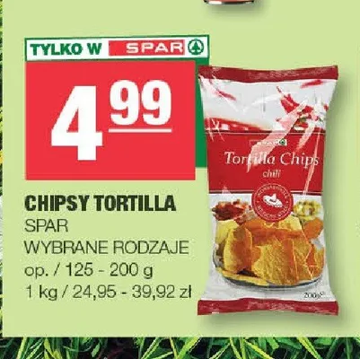 Chipsy tortilla SPAR promocja w SPAR