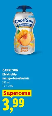 Napój Capri-Sun Elektrolity mango-brzoskwinia promocja w Lidl