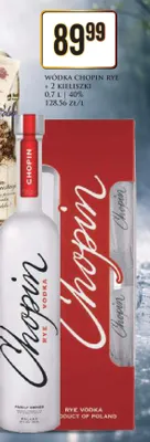 Wódka Chopin Rye + 2 kieliszki promocja w Dino